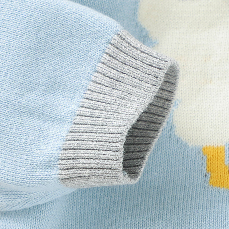 baby neutral knit sweater soft sheep design