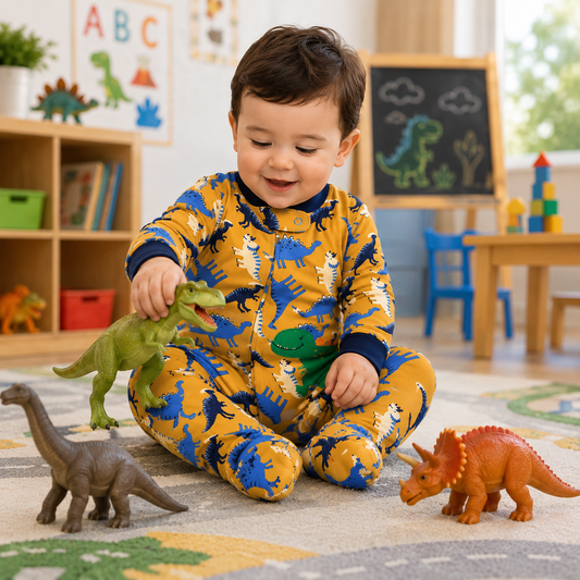 Dino Cotton Sleep & Play One Piece - Baby Unisex