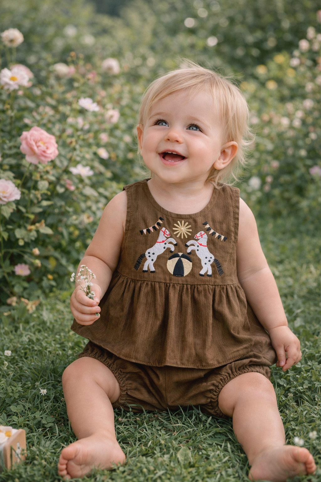 Little Circus Baby Two-Piece Set - Brown