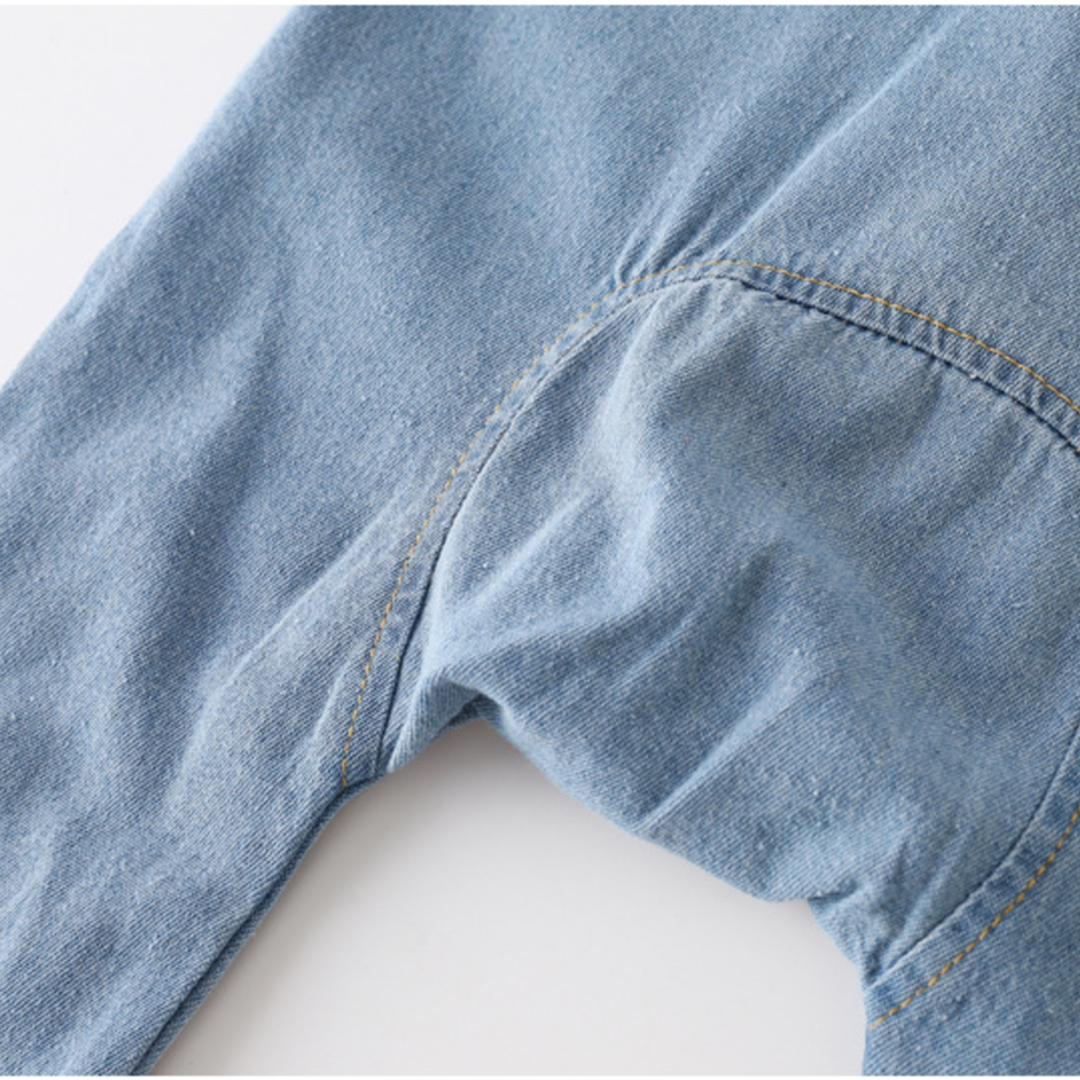 Little Giraffe Denim Jumpsuit - Blue