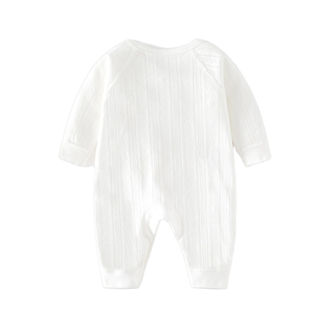 Giraffe & Bear Print Romper – White
