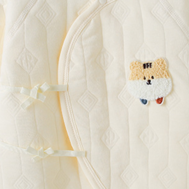 Tiger Embroidery Romper - Yellow
