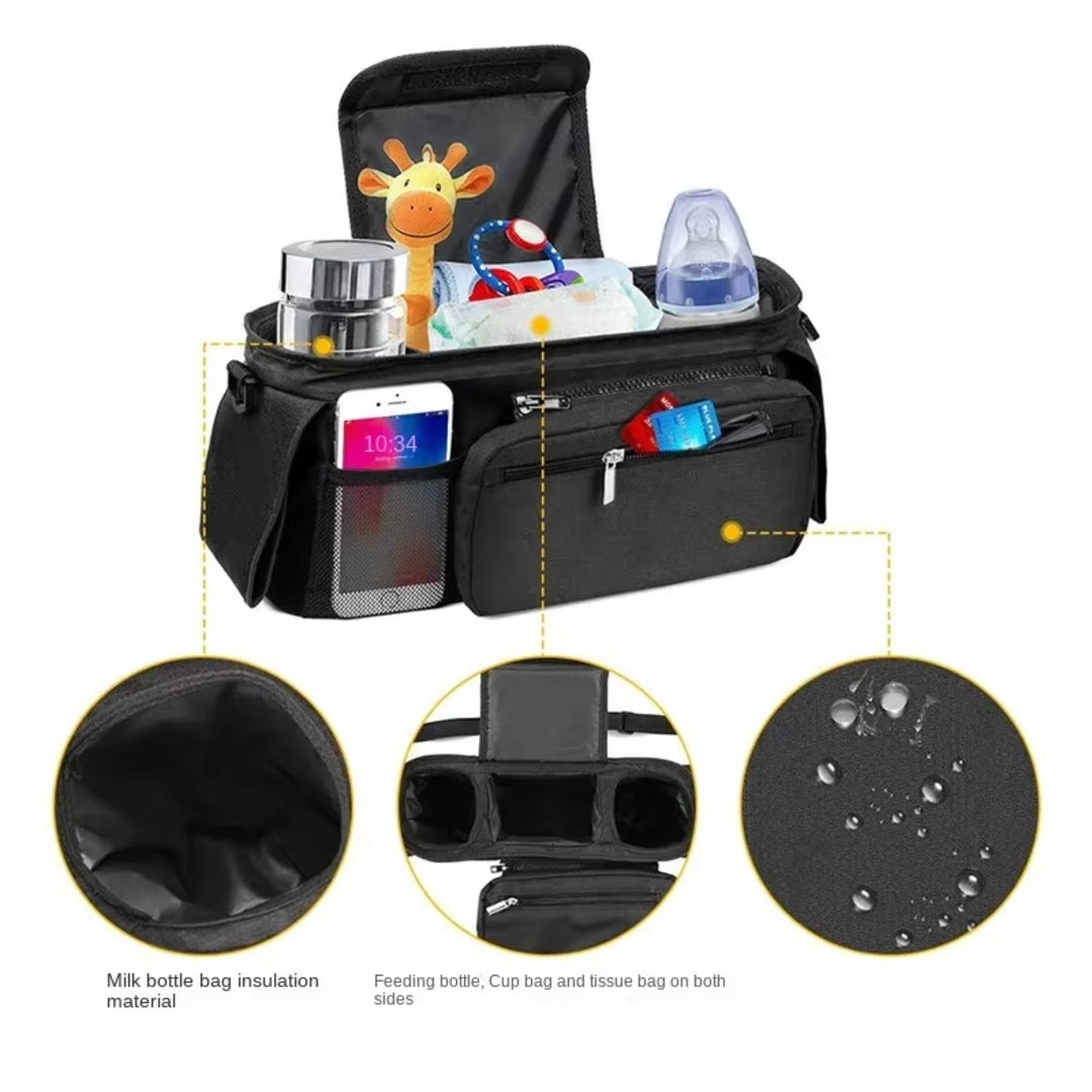 Baby Stroller Storage Large Capacity Travel Hanging Bag Mummy Bag Phone Bottle Holder Pram Diaper Bags Baby Stroller Accessories
