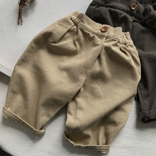 Casual Cotton Pants - Beige