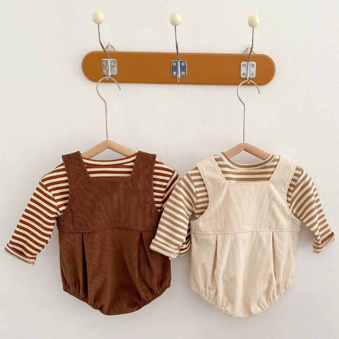Cuddly Bear Baby Romper - Brown