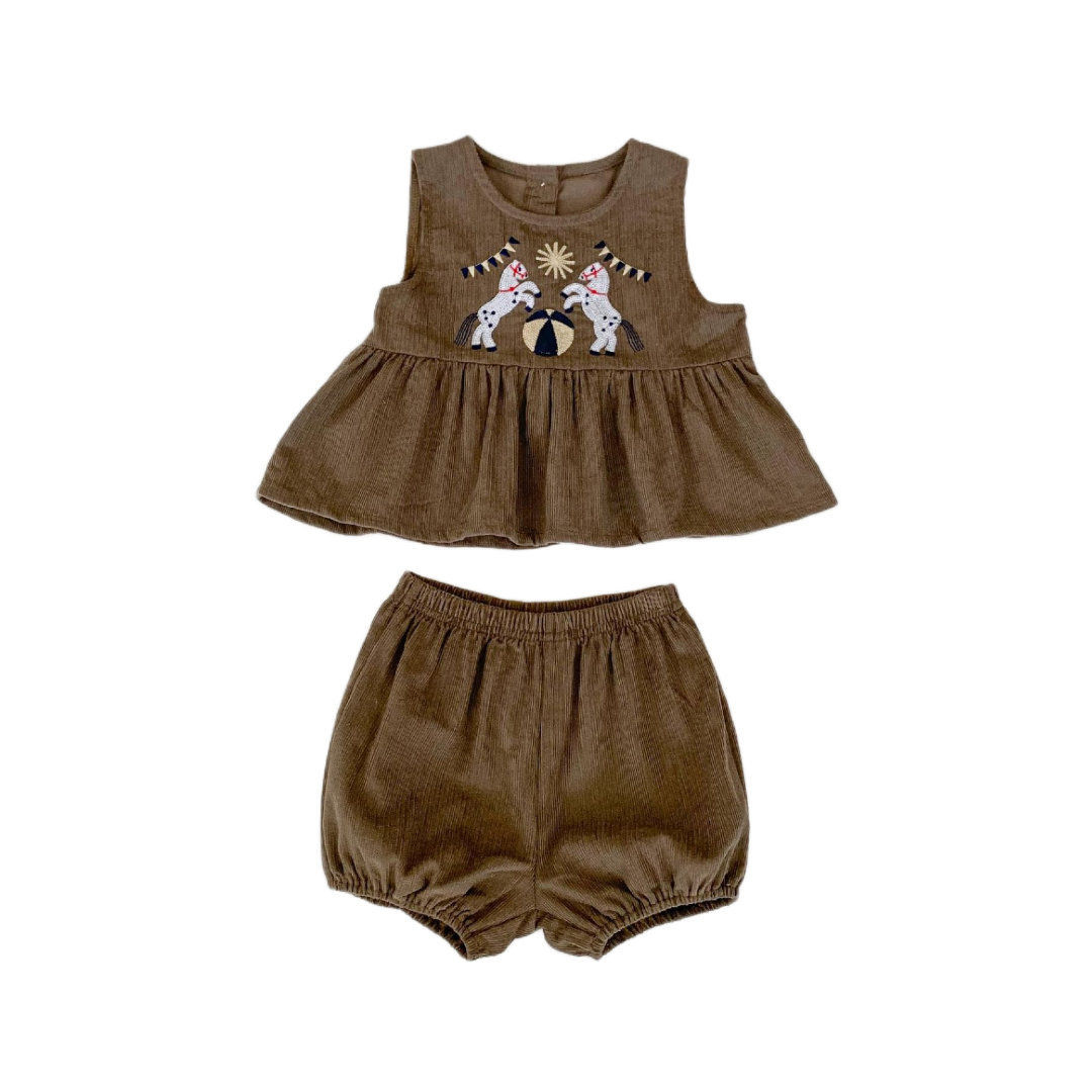 Little Circus Two-Piece Set - Brown