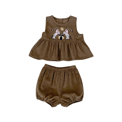 Little Circus Two-Piece Set - Brown