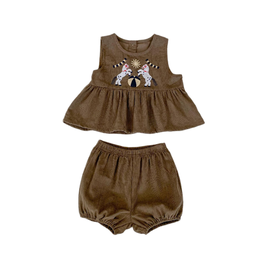 Little Circus Two-Piece Set - Brown