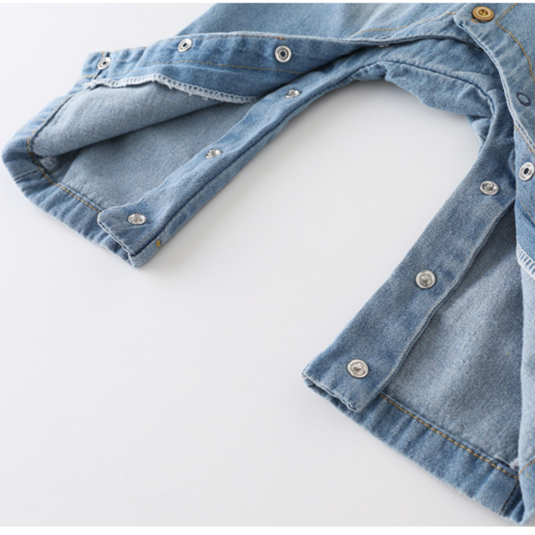 Little Giraffe Denim Jumpsuit - Blue