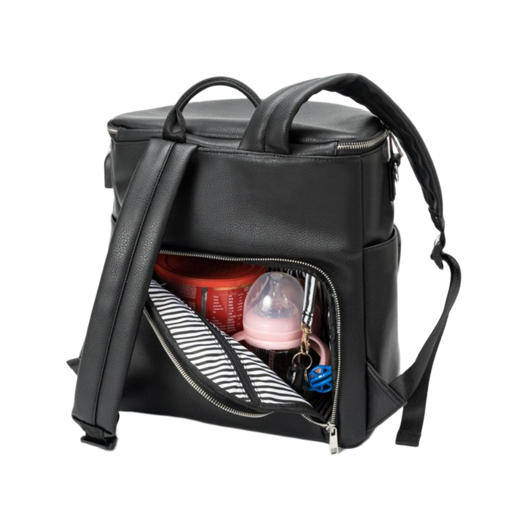 Chic Diaper Mum Backpack – Black