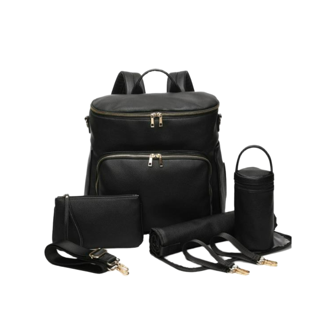 Chic Diaper Mum Backpack – Black