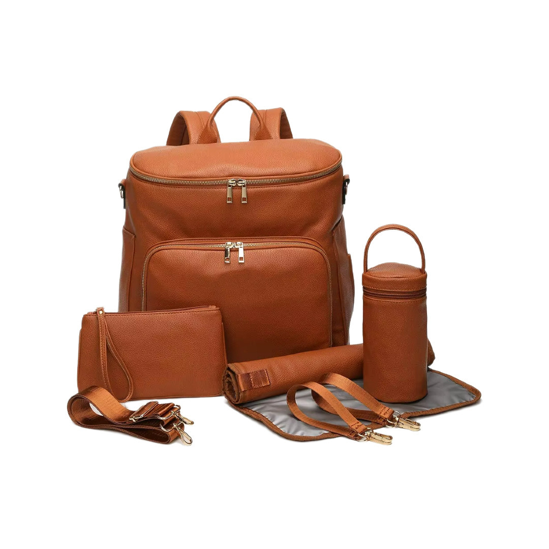 Chic Diaper Mum Backpack – Tan