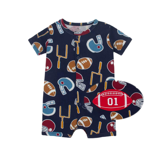 All-Star Sports Romper Navy Multi | Baby Romper | Lullaby Threads