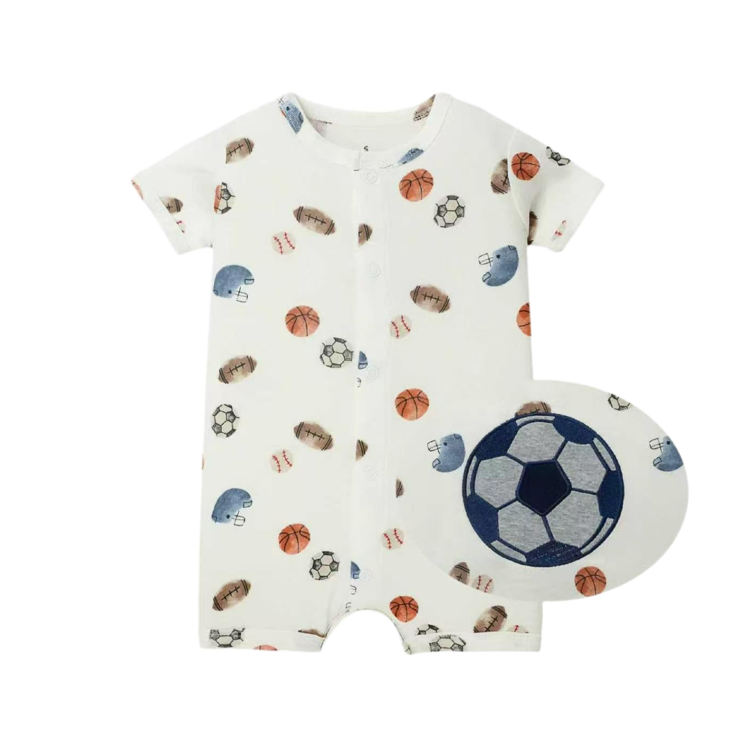 Little Champ Sports Romper – Off-white