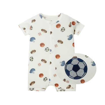 Little Champ Sports Romper – Off-white