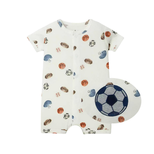 Little Champ Sports Romper – Off-white