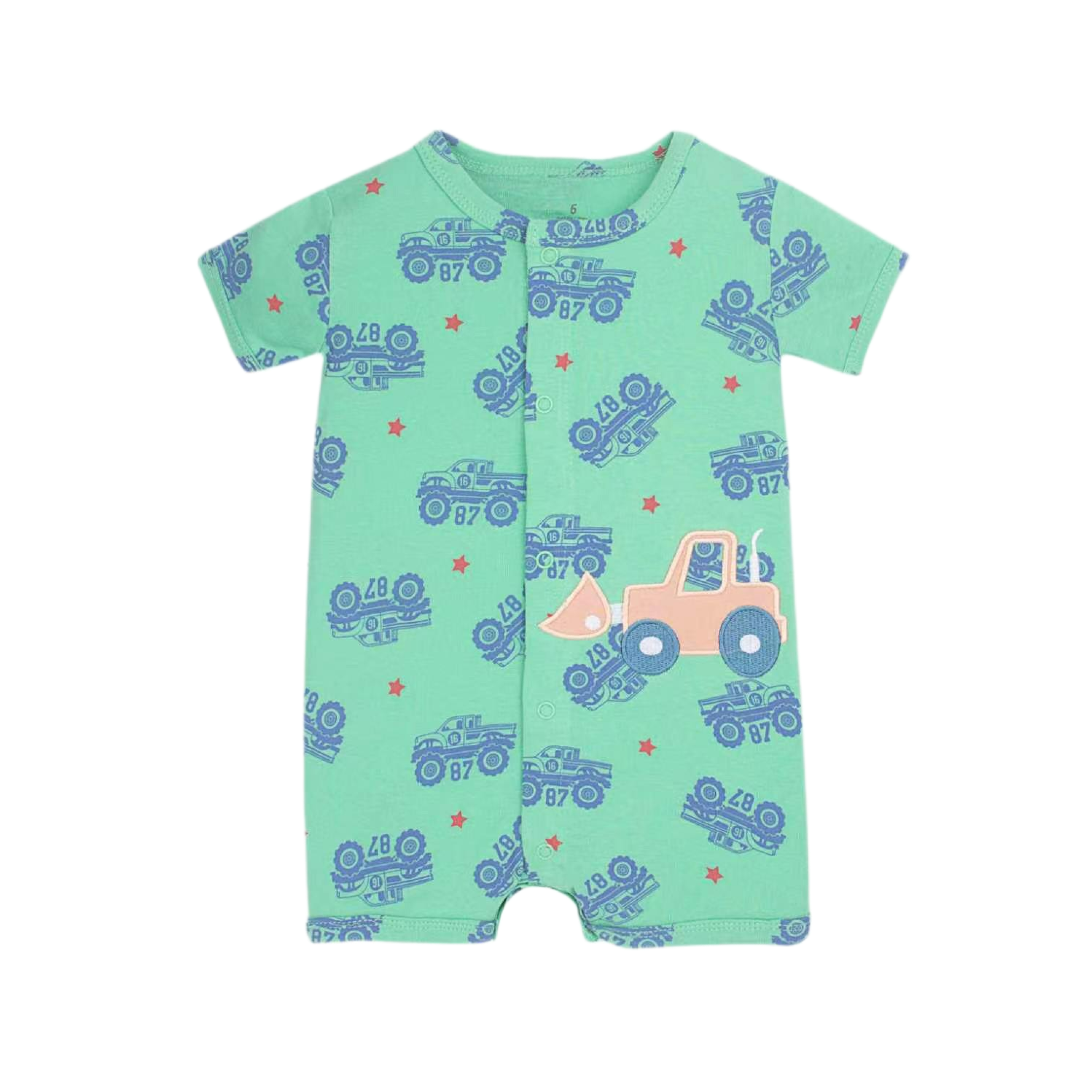 Little Builder Romper – Mint Green