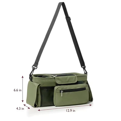 Baby Stroller Organizer – Diaper, Bottle & Phone Holder - Green