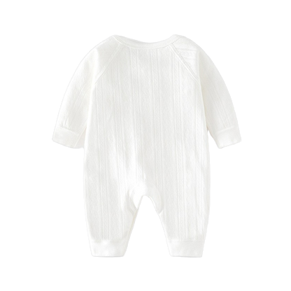 Giraffe & Bear Print Romper – White