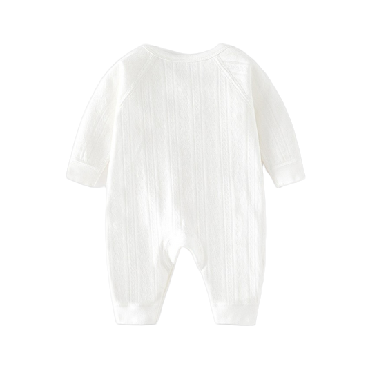 Giraffe & Bear Print Romper – White