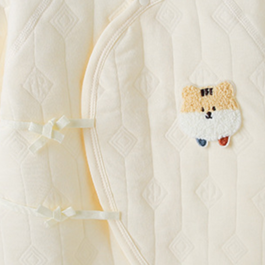 Tiger Embroidery Romper - Yellow