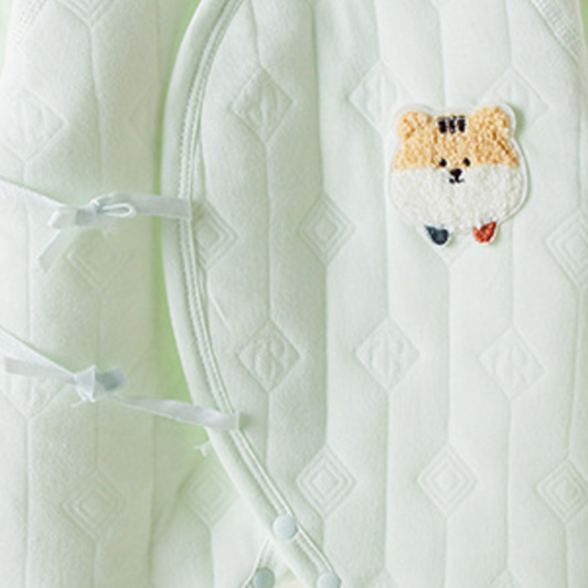 Tiger Embroidery Romper - Green